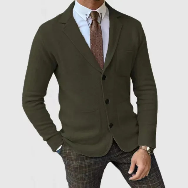 Classic Fit Men's Knit Blazer for Daily Wear