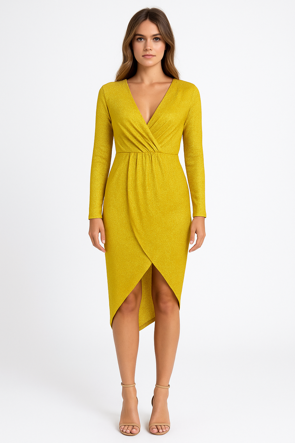 Women's Long Sleeve Sequin Evening Dress