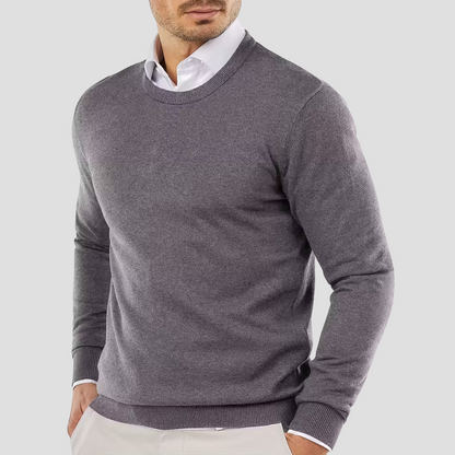 Comfortable Men's Crew Neck Wool Sweater