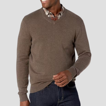 Comfortable Men's Crew Neck Wool Sweater