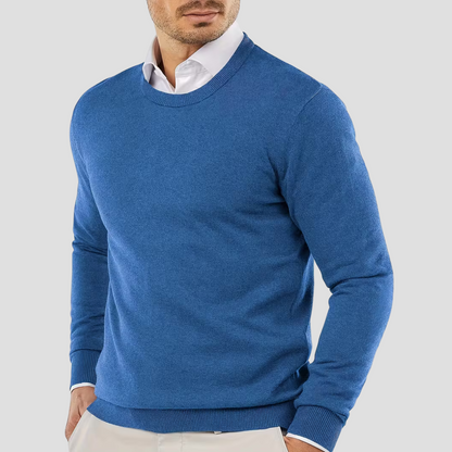 Comfortable Men's Crew Neck Wool Sweater
