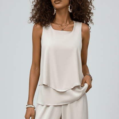 Chic 2 Piece Outfit with Flowy Pants