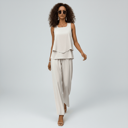 Chic 2 Piece Outfit with Flowy Pants