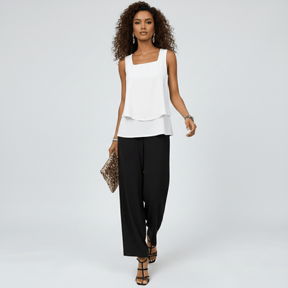 Chic 2 Piece Outfit with Flowy Pants