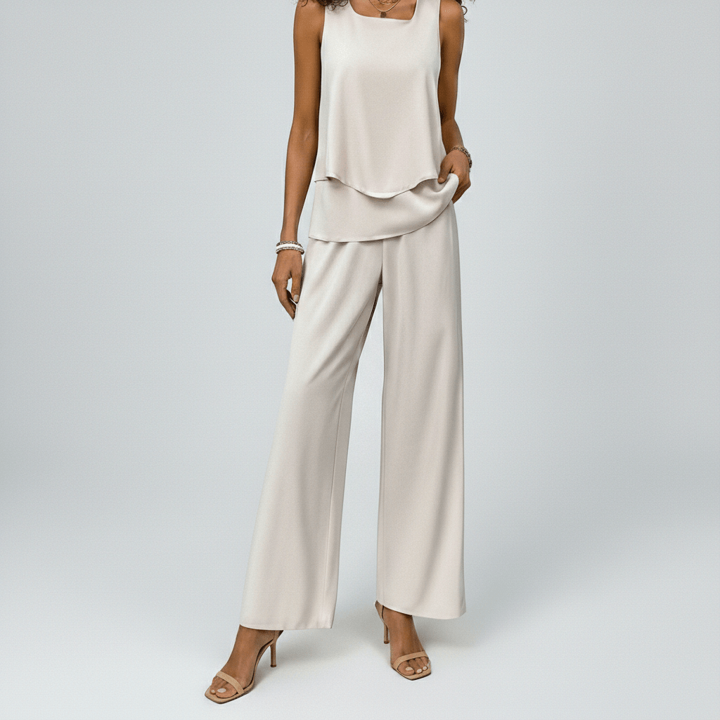 Chic 2 Piece Outfit with Flowy Pants