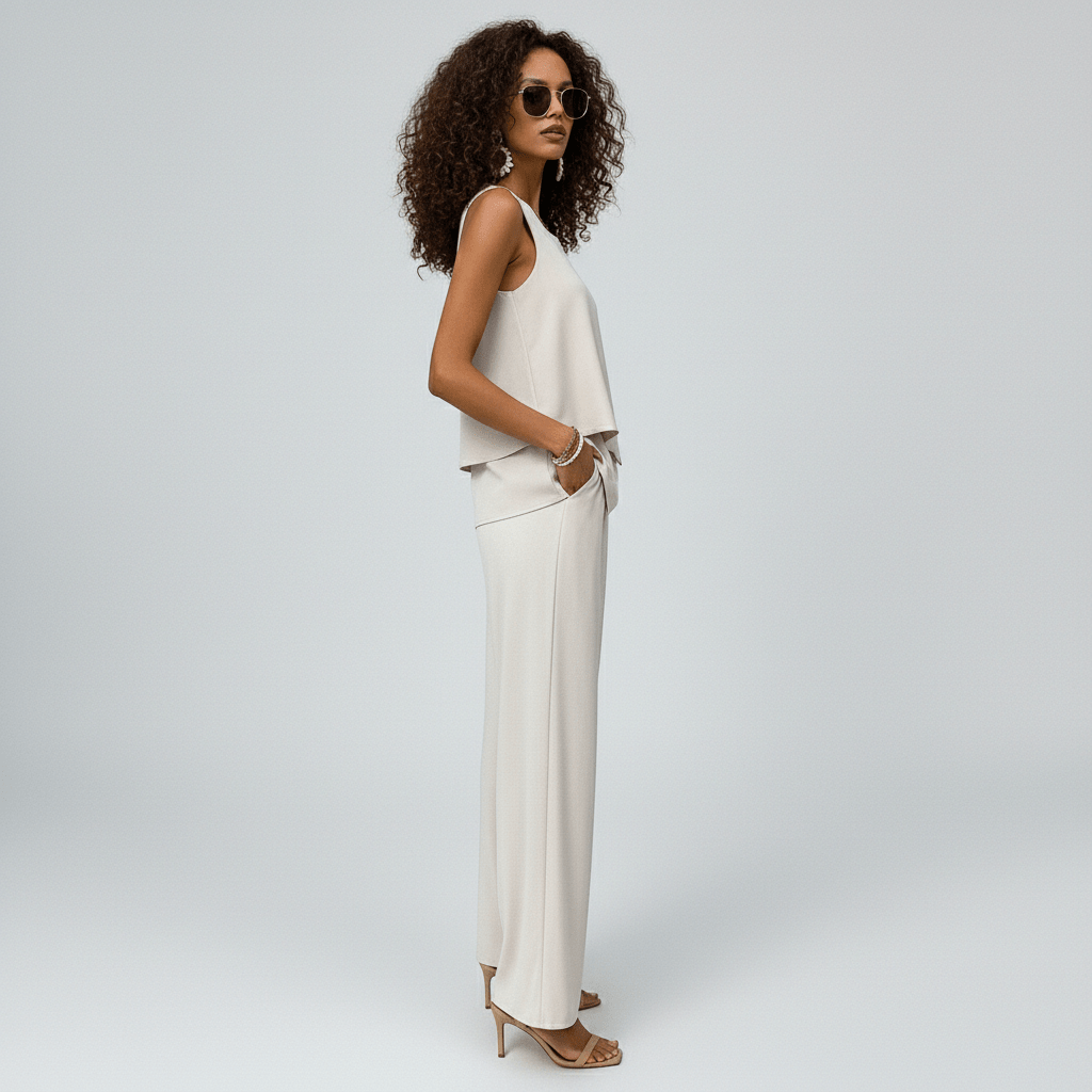 Chic 2 Piece Outfit with Flowy Pants