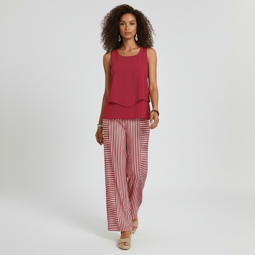 Chic 2 Piece Outfit with Flowy Pants