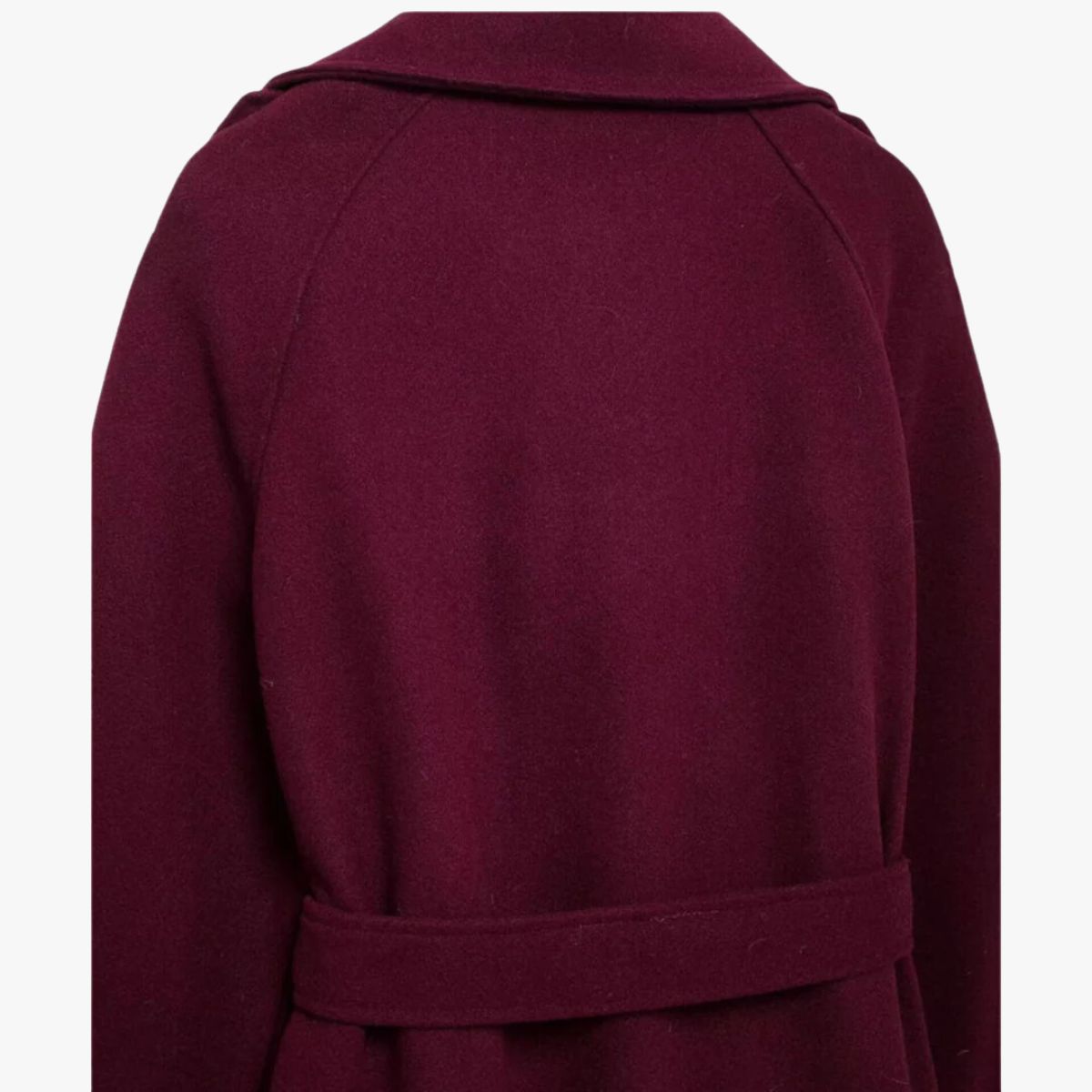 Women's Bordeaux Trench Coat with Belt
