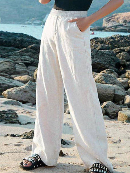 Relaxed Fit Linen Pants for Women