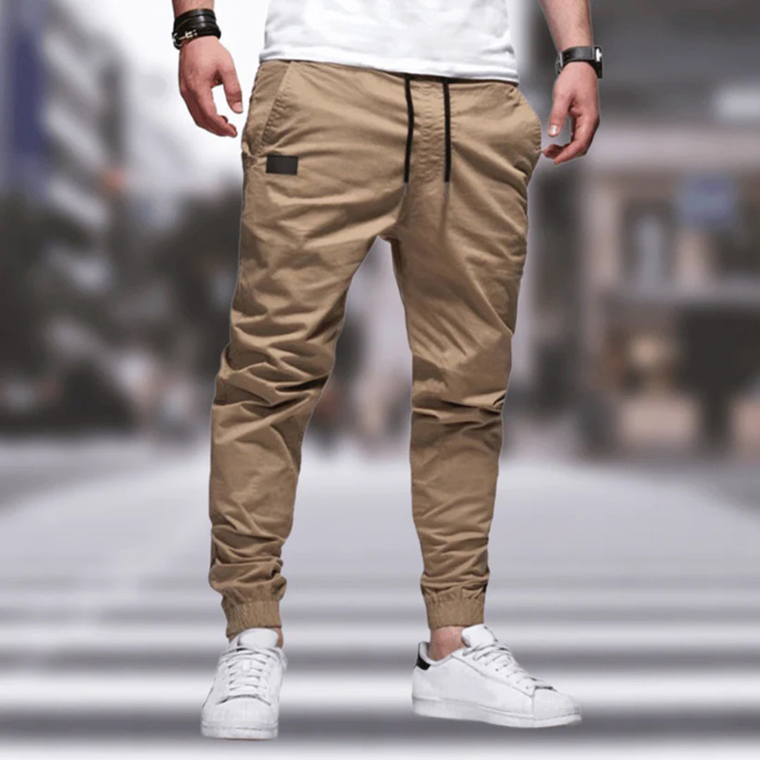 Comfortable Fit Jogger Pants with Elastic Waist