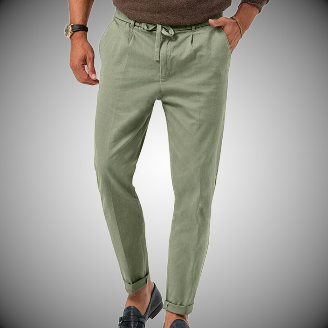 Comfortable Loose Fit Mens Summer Trousers - OutfitLondon