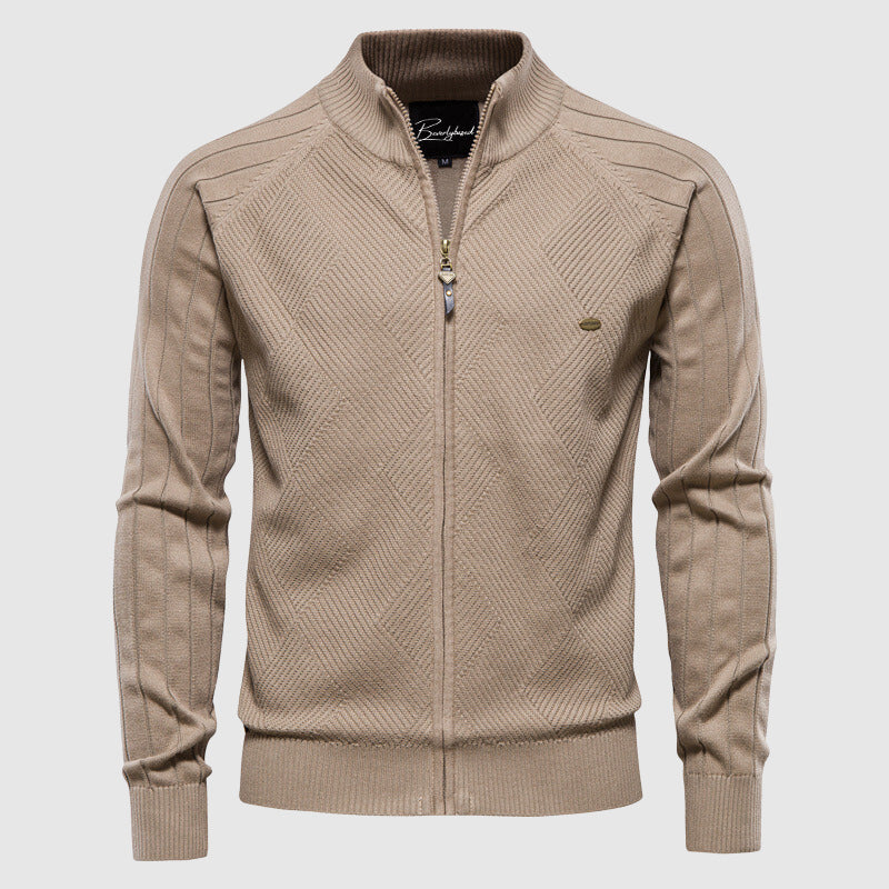 Soft Mens Classic Zip Up Sweater