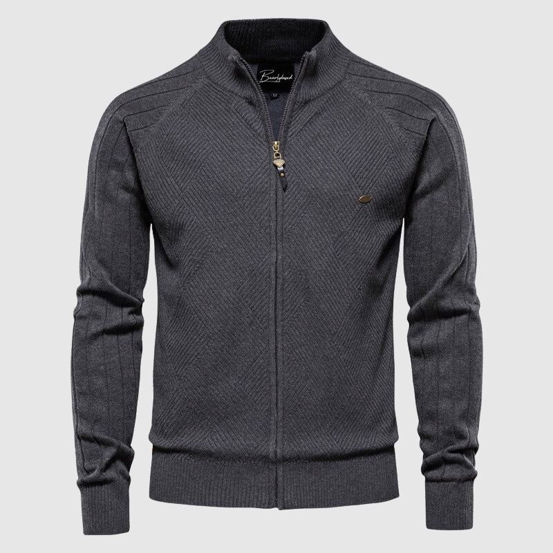 Soft Mens Classic Zip Up Sweater