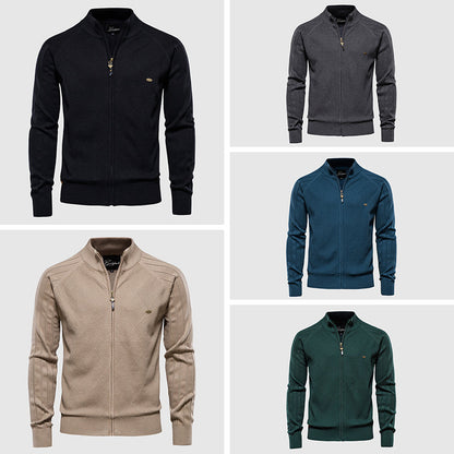 Soft Mens Classic Zip Up Sweater - OutfitLondon
