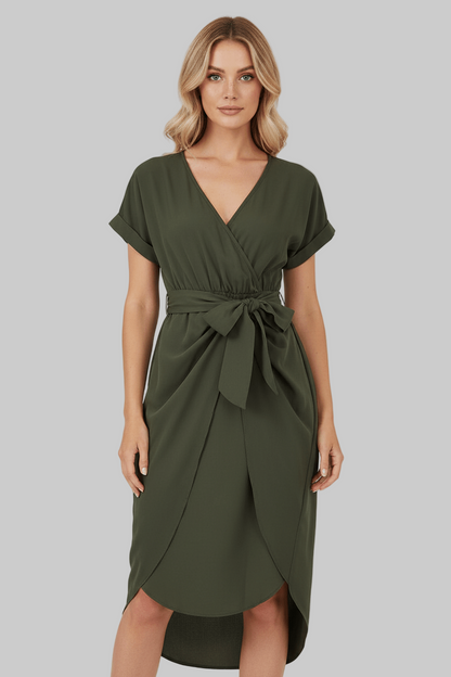 Jolena Women's Wrap Midi Dress