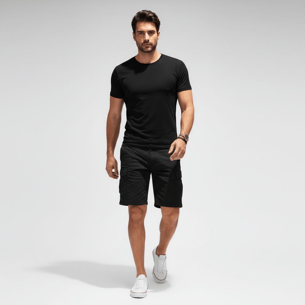 Comfortable Cargo Shorts with Extra Pockets and Adjustable Belt