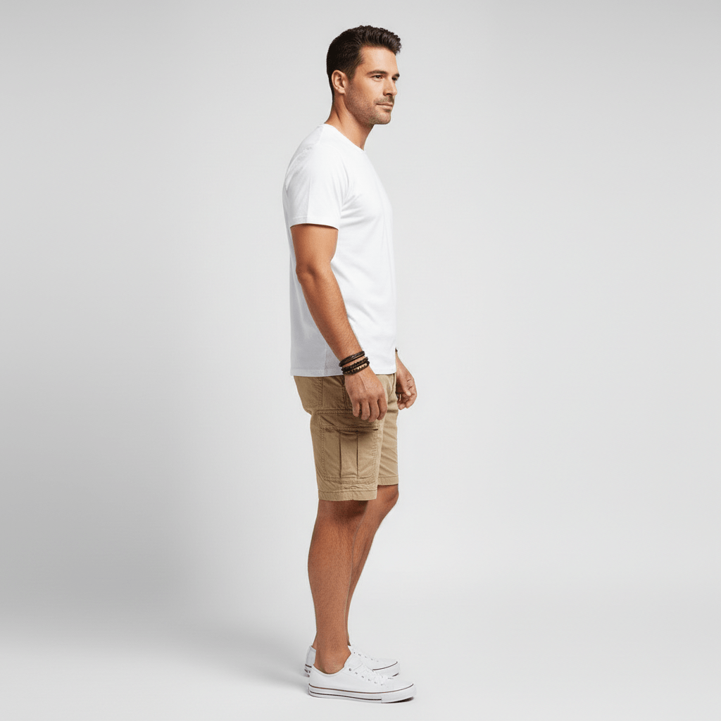 Comfortable Cargo Shorts with Extra Pockets and Adjustable Belt