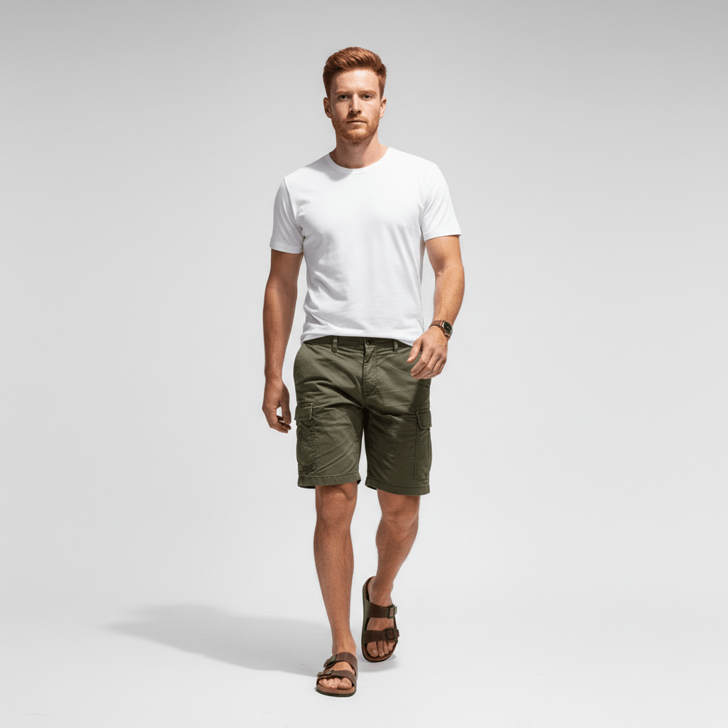 Comfortable Cargo Shorts with Extra Pockets and Adjustable Belt