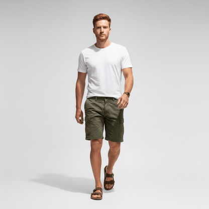 Comfortable Cargo Shorts with Extra Pockets and Adjustable Belt