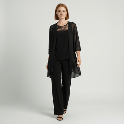 Soft Two Piece Lounge Set Cardigan and Wide Leg Pants - OutfitLondon