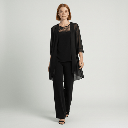 Soft Two Piece Lounge Set Cardigan and Wide Leg Pants - OutfitLondon