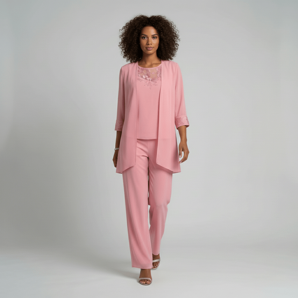 Women's Soft Two Piece Lounge Set Cardigan and Wide Leg Pants
