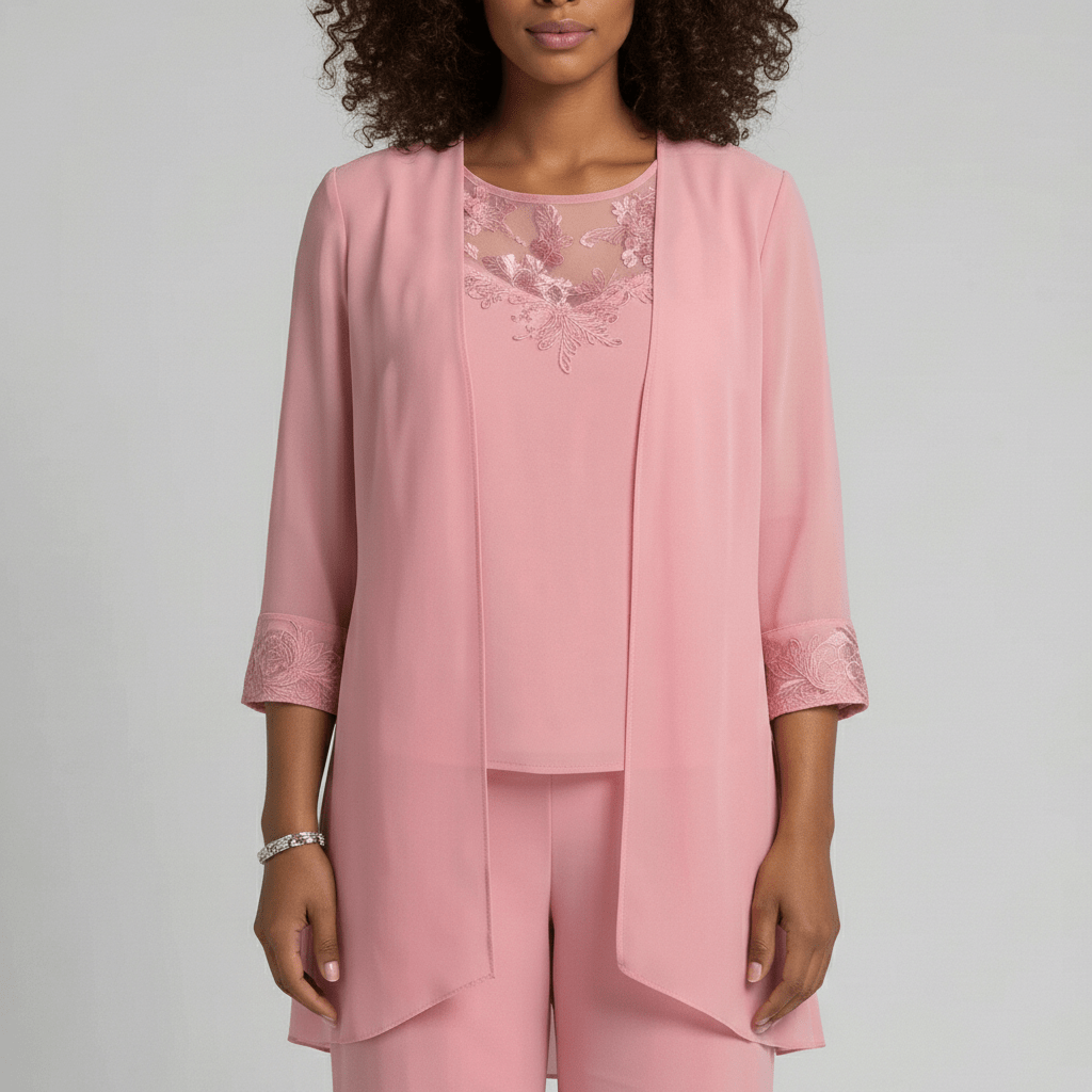 Women's Soft Two Piece Lounge Set Cardigan and Wide Leg Pants