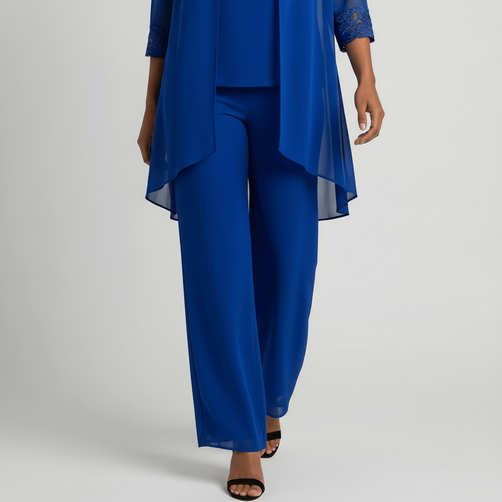 Women's Soft Two Piece Lounge Set Cardigan and Wide Leg Pants