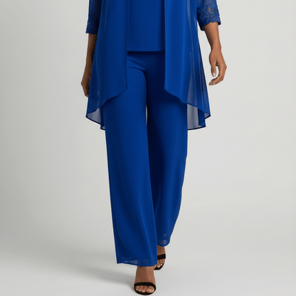 Women's Soft Two Piece Lounge Set Cardigan and Wide Leg Pants