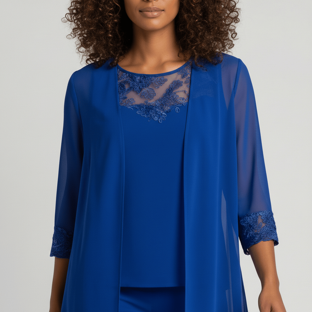 Women's Soft Two Piece Lounge Set Cardigan and Wide Leg Pants