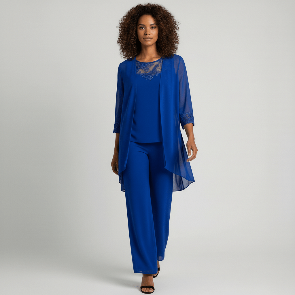Women's Soft Two Piece Lounge Set Cardigan and Wide Leg Pants
