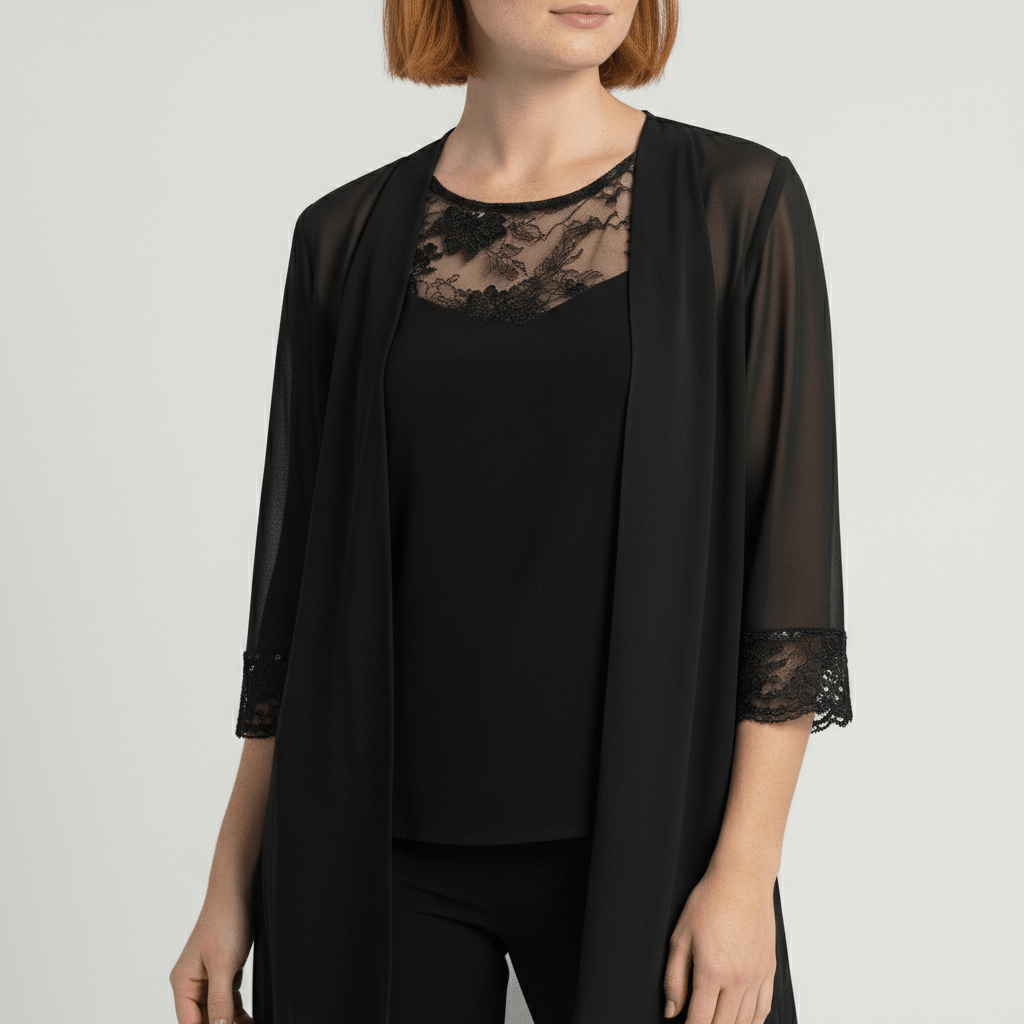 Women's Soft Two Piece Lounge Set Cardigan and Wide Leg Pants