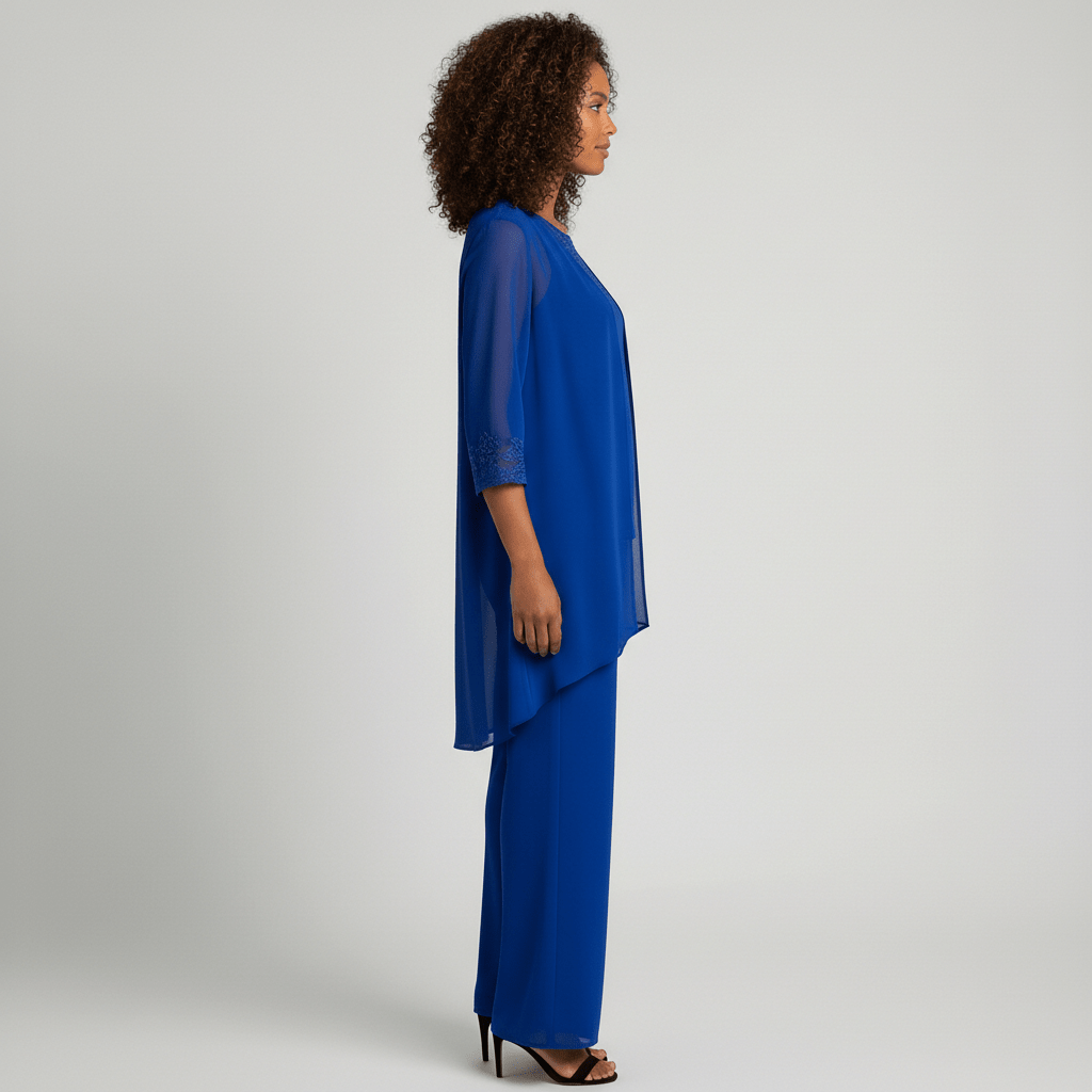Women's Soft Two Piece Lounge Set Cardigan and Wide Leg Pants