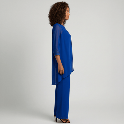 Women's Soft Two Piece Lounge Set Cardigan and Wide Leg Pants