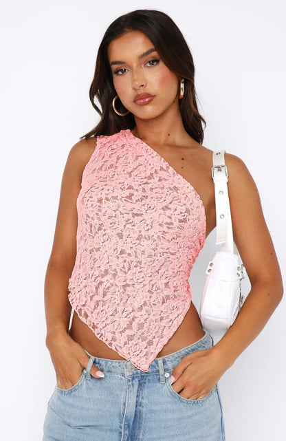 Chic Off Shoulder Lace Blouse