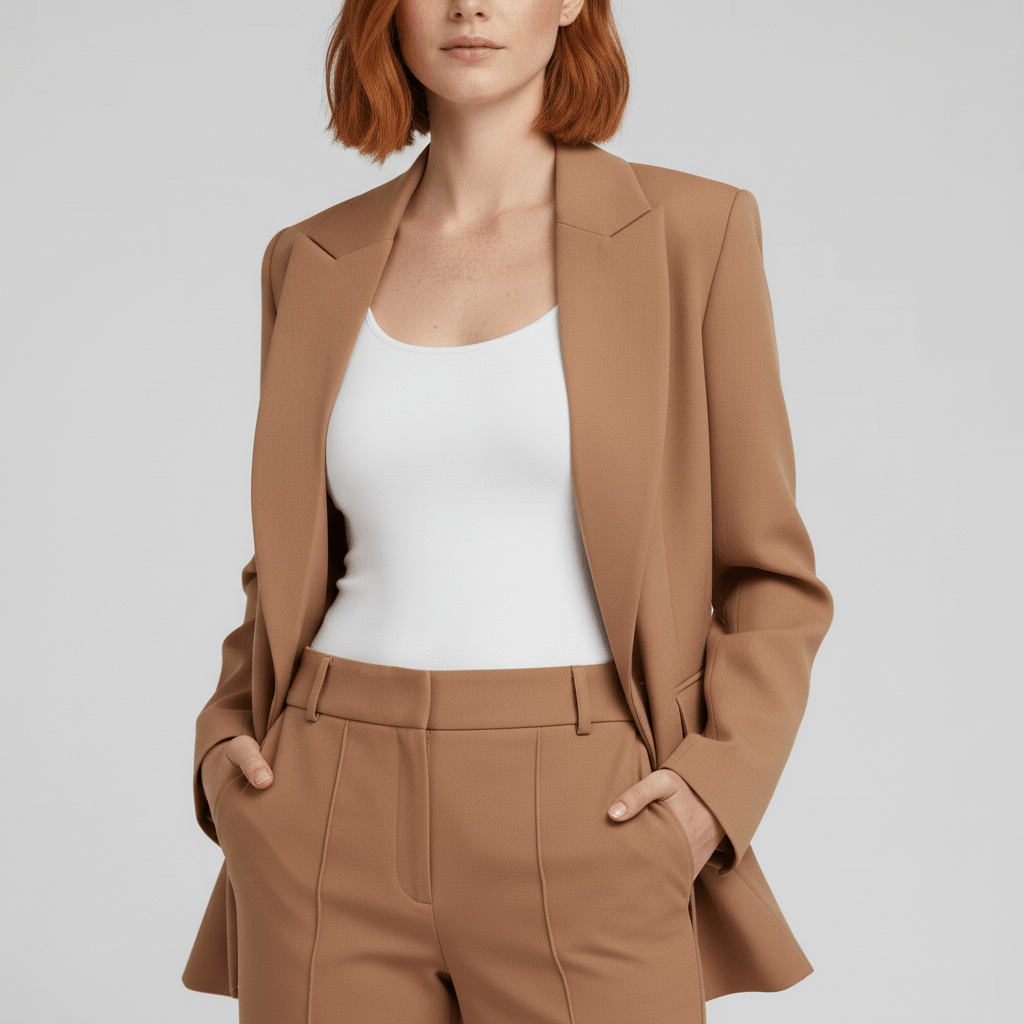 Relaxed Fit Blazer and Trousers Set