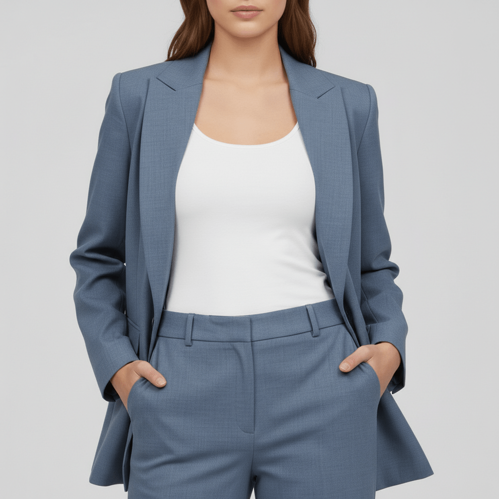 Relaxed Fit Blazer and Trousers Set