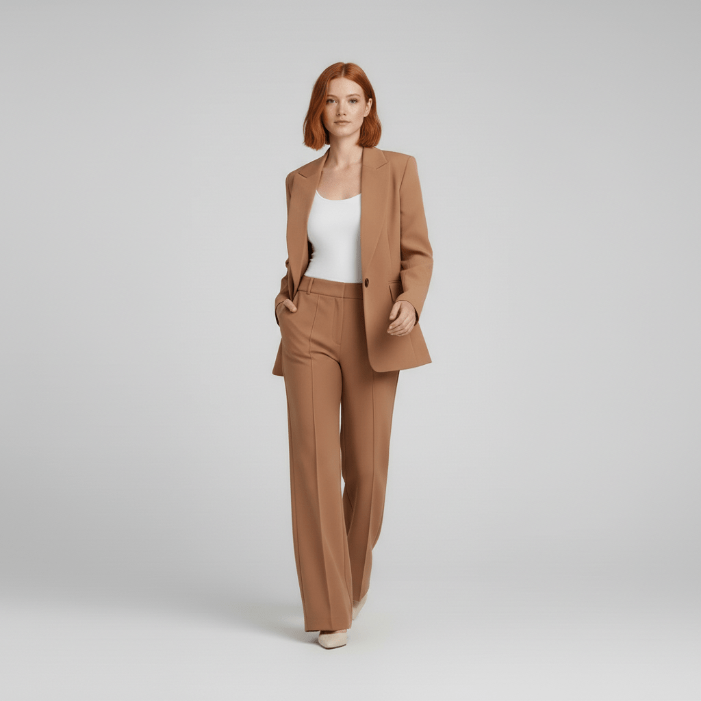 Relaxed Fit Blazer and Trousers Set