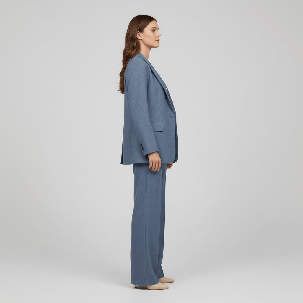 Relaxed Fit Blazer and Trousers Set