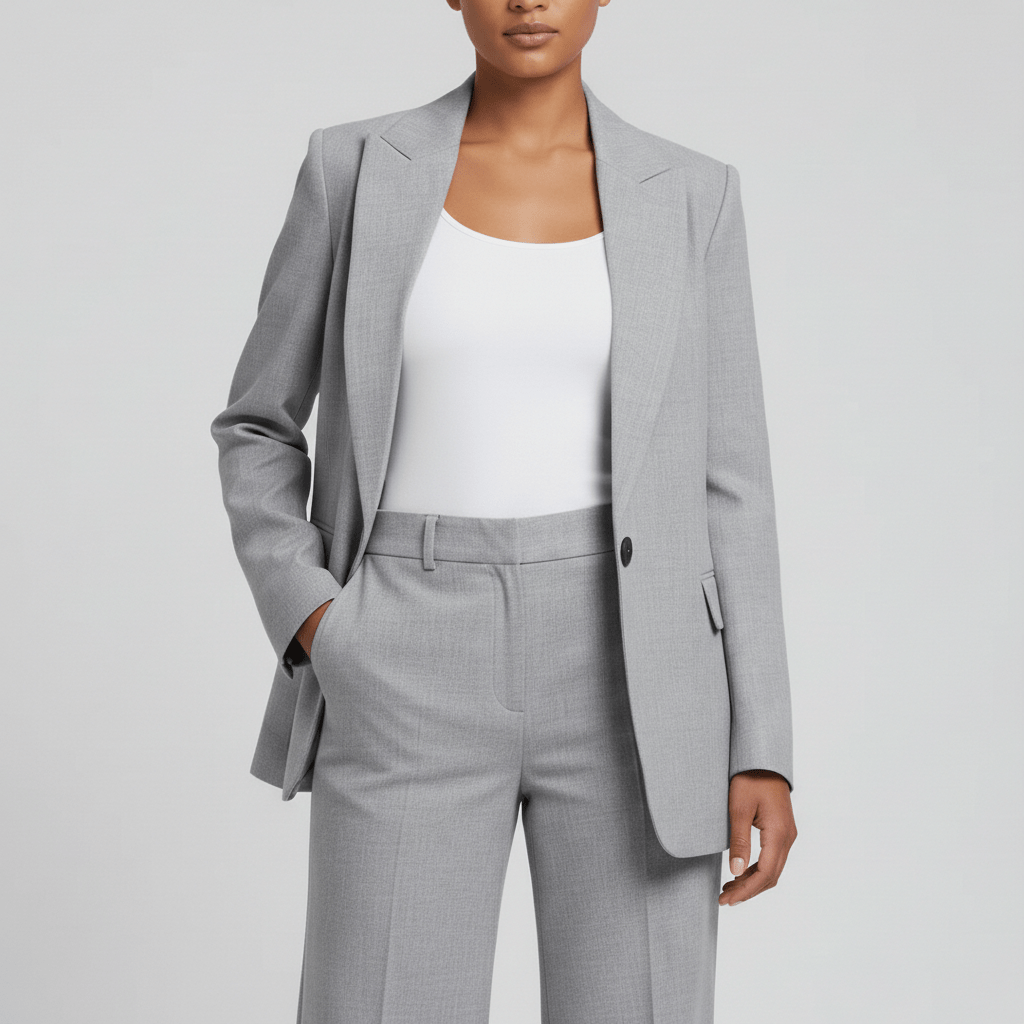 Relaxed Fit Blazer and Trousers Set