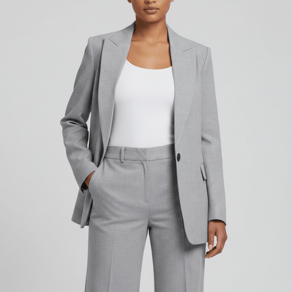 Relaxed Fit Blazer and Trousers Set