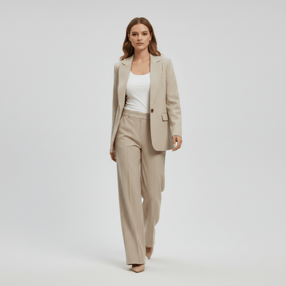Relaxed Fit Blazer and Trousers Set