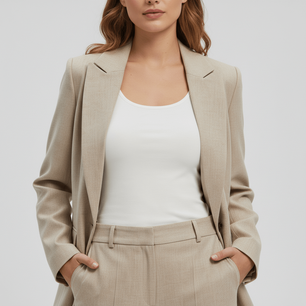 Relaxed Fit Blazer and Trousers Set