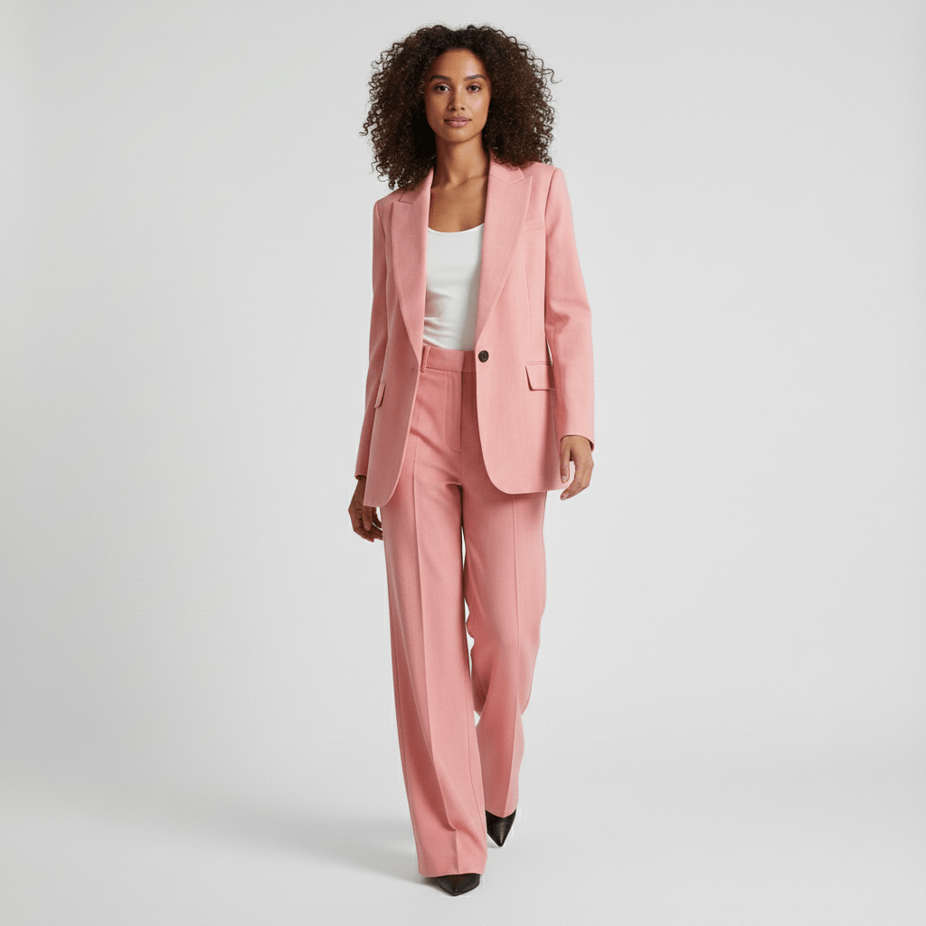 Relaxed Fit Blazer and Trousers Set