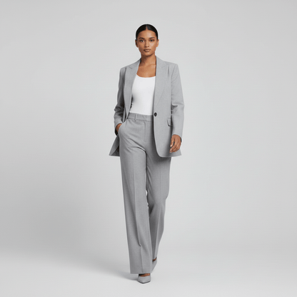Relaxed Fit Blazer and Trousers Set