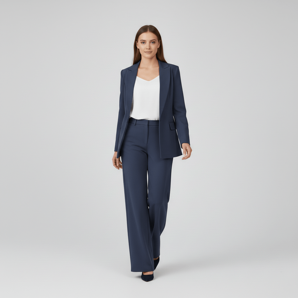 Relaxed Fit Blazer and Trousers Set