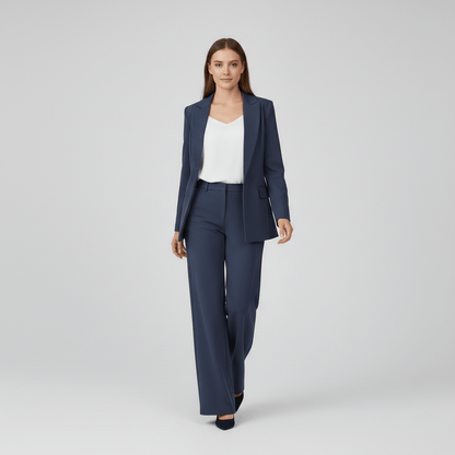 Relaxed Fit Blazer and Trousers Set