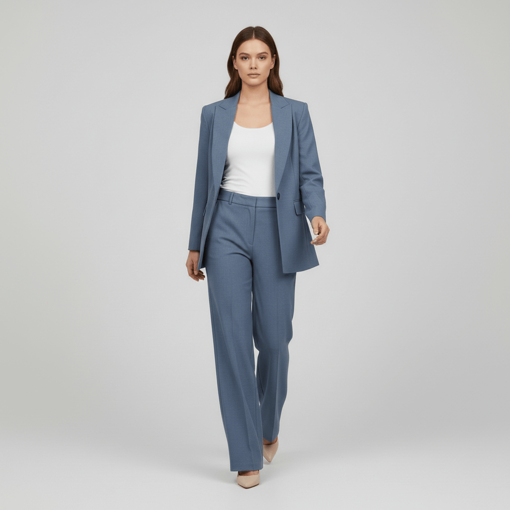 Relaxed Fit Blazer and Trousers Set
