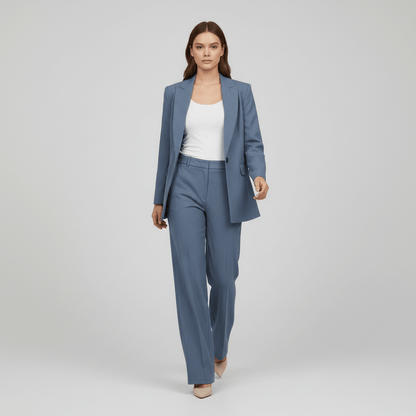 Relaxed Fit Blazer and Trousers Set