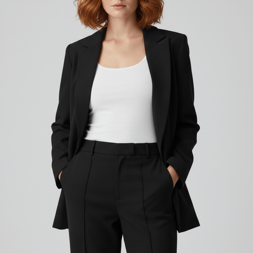 Relaxed Fit Blazer and Trousers Set